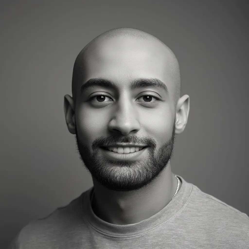 Executive LinkedIn headshot with corporate background for senior management